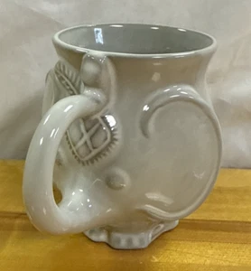 Whimsical Jonathan Adler 14 oz. Mug Utopia Elephant in Gray No Chips/Cracks VGC - Picture 1 of 12