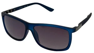Guess Mens Matte Blue Rectangle Sunglasses, Smoke Gradient Lens. GF0191. 91B - Picture 1 of 12