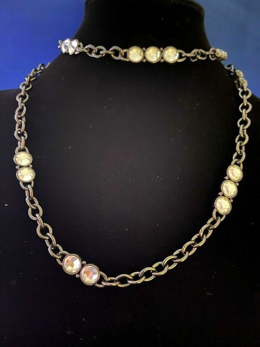 SAINT LAURENT (YSL) RARA Collana Lunga Cristalli YSL Yves St Laurent Linea Modrain Giapponese