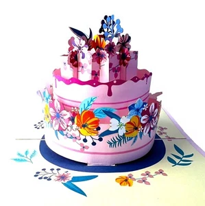 BC Worldwide Ltd hecho a mano 3D tarjeta emergente pastel cumpleaños boda aniversario bebé  - Imagen 1 de 4