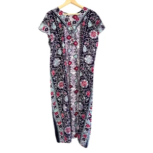 Pigiama Masha cotone stampa batik camicia da notte donna OS floreale bohemien pullover - Foto 1 di 7