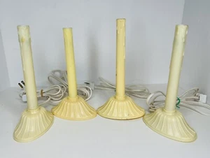 4 Vtg Christmas Window Electric Plastic Wax Drip Candle Candolier **READ Cond. - Picture 1 of 4