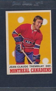 1970/71 OPC O-Pee-Chee #178 Jean-Claude Tremblay Canadiens EX *201
