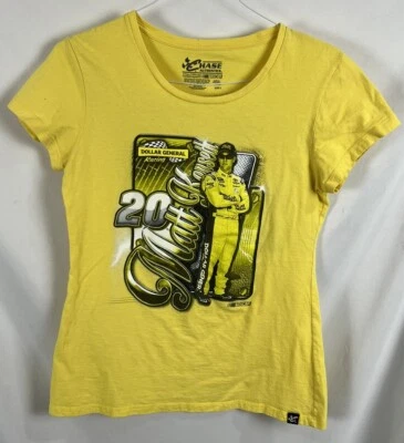 Camiseta para mujer Chase Authentics Nascar grande amarilla manga corta mate Kenseth Foto 1 de 4