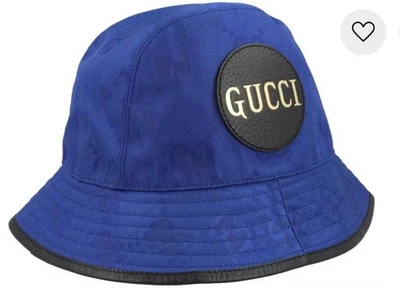 Gucci Hombres GG Monograma Sombrero Cubo - Regular M / Negro Real - Nuevo en Caja Foto 1 de 4