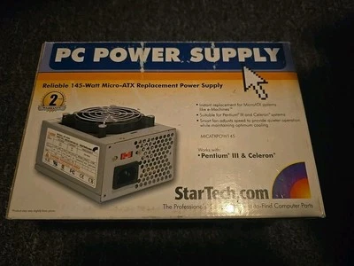 *NEW*  StarTech 145W Micro-ATX Power Supply - 20-Pin - Image 1 of 3