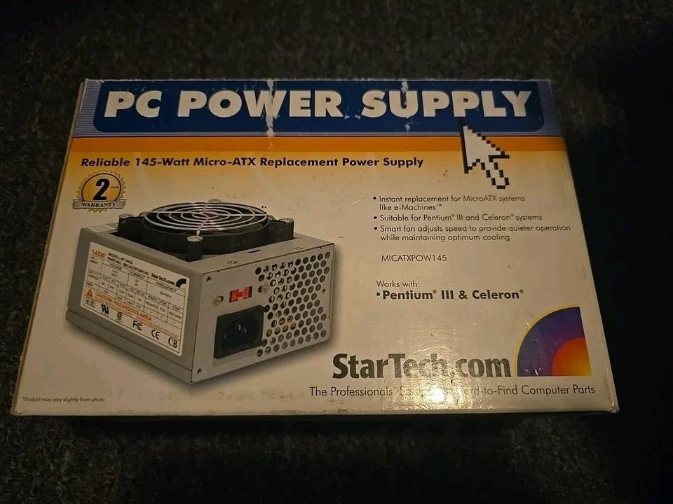 *NEW*  StarTech 145W Micro-ATX Power Supply - 20-Pin - Image 1 of 3