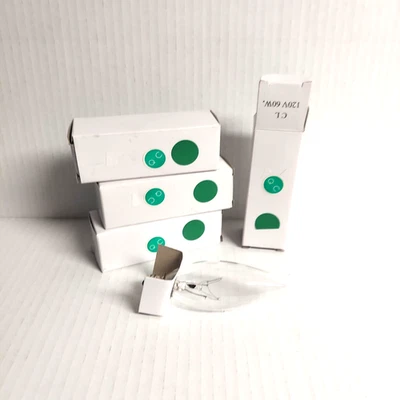 4 Clear 60 Watt Candelabra Light Bulbs 120V Chandelier / Sconce / ceiling fan - Image 1 of 3