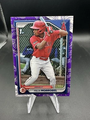 2024 Bowman Prospects Purple Pattern /199 Felix Morrobel #BP-121 - Image 1 of 2