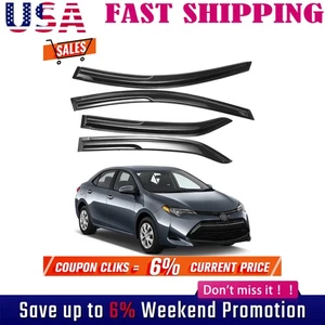 for Toyota Corolla 2014 - 2018 Mugen Window Visor Sun Rain Guards Deflector 4Pcs - Picture 1 of 13