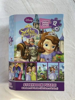 Disney Sofia the First Storybook Jigsaw Puzzle Set 8 Panels 96 pcs COMPLETE - Image 1 of 4