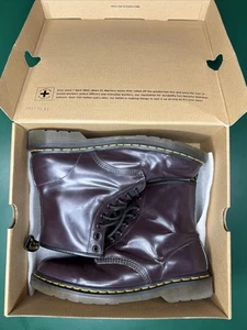 Dr Martens Style 1460 Glattleder Schnürstiefel Burgund Größe US M 10 mit Karton! - Bild 1 von 21