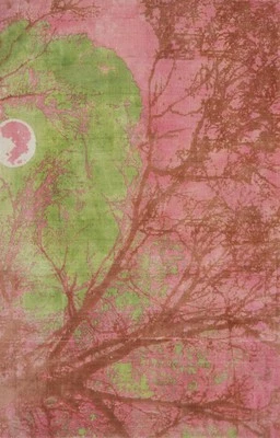 Nature Print Modern Abstract Handmade Rug Oriental Contemporary Carpet 4x6 - Image 1 of 4