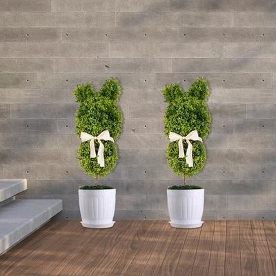 Artificial rabbit tree plant, 2 pieces artificial rabbit bush plant DE - Image 1 of 4