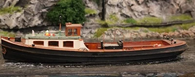 H0 HO Artitec 50 106 Barkasse aus Resin mit LED Beleuchtung - Bild 1 von 4