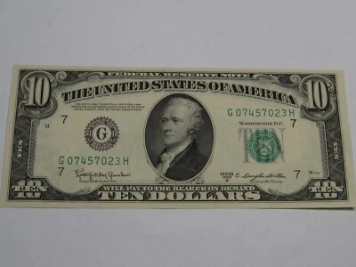 Uncirculated 1950-D FRN Note G/H Block. #45 - Image 1 of 4