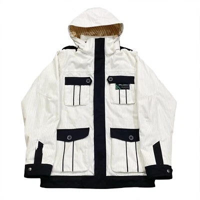 Burton The White Collection Heaven’s Reward Pinstripe Snowboard Jacket XS - Image 1 of 4