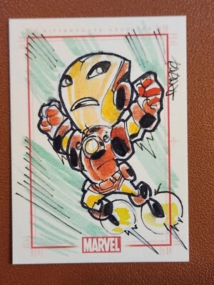 Iron Man 2009 Marvel 70 Years Sketch Card SketchaFEX by Eduardo Ferrara - Image 1 of 2