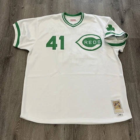 Tom Seaver Cincinatti Reds St. Patricks Day Mitchell & Ness MLB Jersey Size 3XL Cover