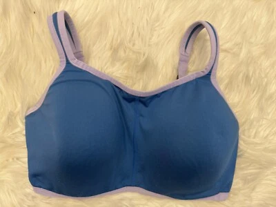 Sujetador deportivo Natori talla 34DDD YOGI con aros altos sin embalaje azul púrpura 731050 Foto 1 de 4