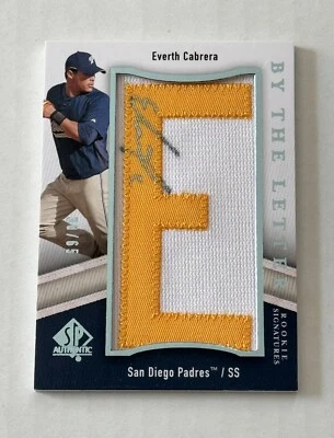 Everth Cabrera 2009 UD SP Auténtico Por La Letra E Parche Automático 38/65 RC Padres Foto 1 de 3
