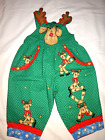 Daisy Kingdom #3780 Finished Rudi Reindeer Toddler Overalls size 12 Months?