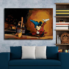 Print Art Painting Disney Mickey Witch Apprentice Home Wall Decor Canvas 16x24