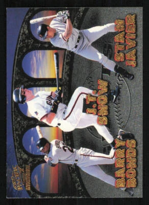1998 Pacific Invincible Team Checklists #25 B.Bonds/J.T.Snow - Image 1 of 2