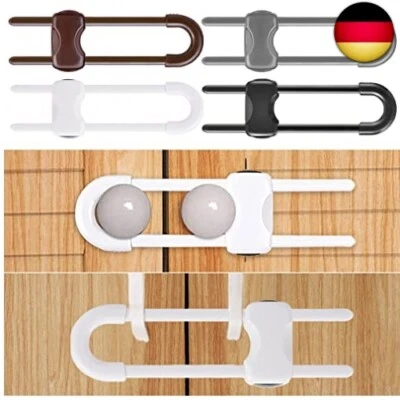 RUIJIE Kindersicherung für Schrank, 4 Stück Schranksicherung Baby, S