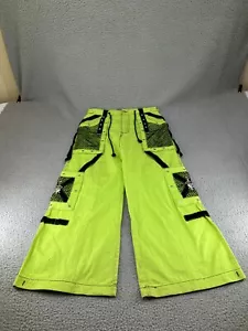 Vintage Tripp NYC Cargo Pants Mens Small Green Baggy Y2K Goth Rave Wide Leg - Picture 1 of 24