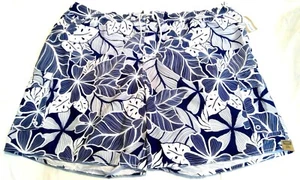 The Foundry Co. Men's Hawaiian Blue&White Flowers Swim Shorts/Trunks Size 44 NWT - Picture 1 of 10