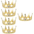  5pcs Crown Cake Topper Alloy Crown Delicate Crown Shaped Topper for Wedding