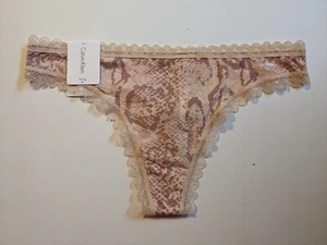 Calvin Klein Flirty Microfiber Thong, QD3705, Animal, Size Medium - Picture 1 of 3