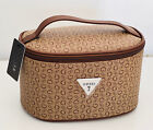 GUESS EVANSTON MOCHA BROWN TRAIN COSMETIC CASE TRAVEL POUCH BEAUTY BAG SALE