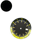 36.5mm Steel Watch Dial W/ C3 Green Luminous For NH35 NH35A Automatic Movement