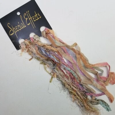 Embroidery Embellishment Set 7mm Ribbon & Braid Trim & Eyelash Pink Blue Pastel - Image 1 of 3