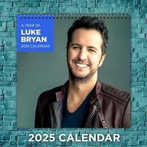Luke Bryan 2025 Calendario Musicale, Calendario da Parete Celebrità 12 Mesi, Regalo Ventaglio - Foto 1 di 4