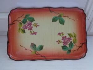 ALTE RECHTECKIGE SCHALE FLORALES DEKOR AUS PORZELLAN - Bild 1 von 4