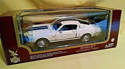 SHELBY GT-500KR 1968 WHITE COBRA JET 428 YAT MING ROAD LEGENDS 1:18 #92168. - Image 1 of 4