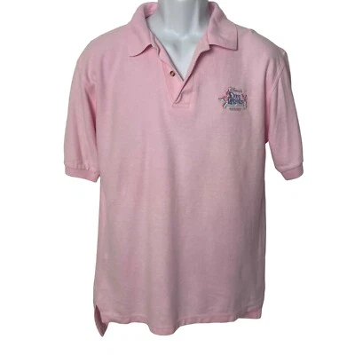 Vintage 90s Disney World Dixie Landings Resort Polo Shirt Medium Pink Cotton - Изображение 1 из 4