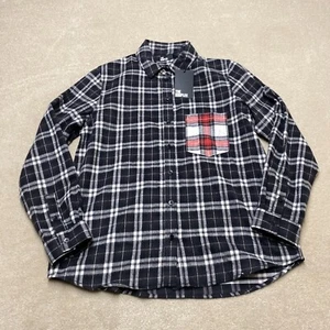 The Kooples Button-Up Shirt Size 3 Women's 12 Plaid Check Overshirt Flannel BNWT - Picture 1 of 15