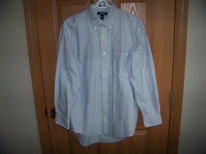 LANDS' END SUPIMA HYDE PARK MENS DRESS/CASUAL SHIRT 16 - 32 TRADITIONAL FIT NICE - Picture 1 of 6