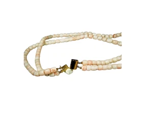Italian Necklace in 18k Gold 750 of pink Coral and natural Gemstone for women - Picture 1 of 5