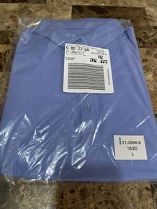 Woman Within Damen Übergröße 18/20 L kurze Slv Polo Tunika hellblau neu aus altem Lagerbestand NEU - Bild 1 von 6