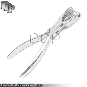Pinza pinza endodontica dentale rotativa 5 fori per diga in gomma Ainsworth - Foto 1 di 3