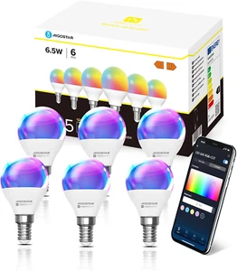Lampadine Alexa, Lampadine Wifi G45 E14 6.5W, Lampadina Smart RGBCW Compatibile - Foto 1 di 12
