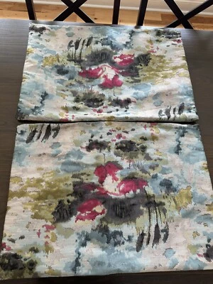 Par de Capas de Travesseiro Padrão Boho Chic Tapeçaria Brocado Impressionista Lillies - Imagem 1 de 4