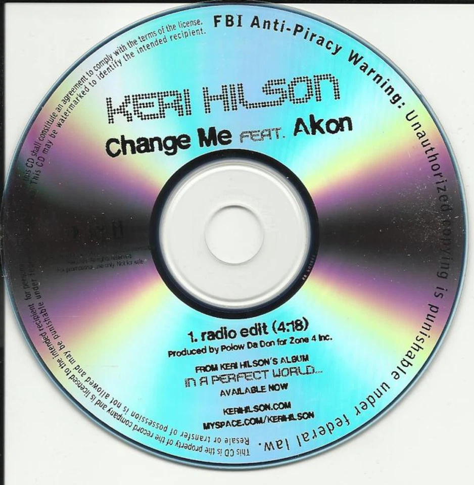 KERI HILSON с AKON изменить меня с РЕДКАЯ редактировать промо DJ CD сингл США новом - Изображение 1 из 1