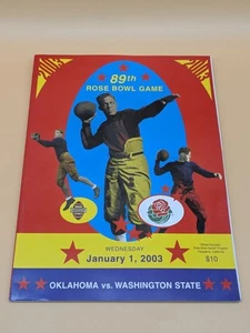 2003 Rose Bowl Championship Program Oklahoma vs Washington State BCS NCAA Unused - Picture 1 of 5