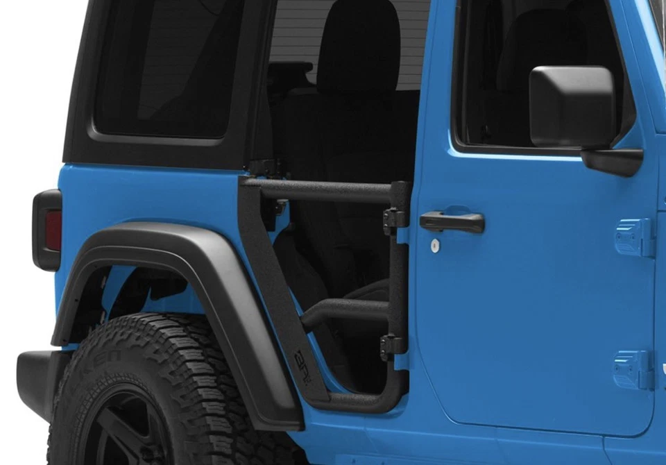 Body Armor 4x4 Rear Tube Doors; Textured Black (18-26 Jeep Wrangler JL 4-Door) - Image 1 of 4